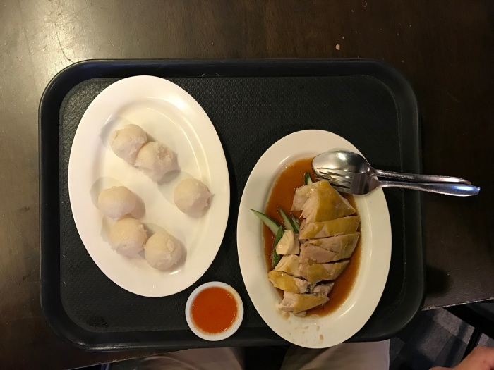 Malaysian chicken rice ball